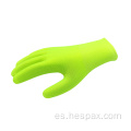 Guantes de trabajo de seguridad suave de punto amarillo de punto amarillo heshax